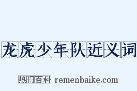 龙虎少年队近义词是什么意思的图片